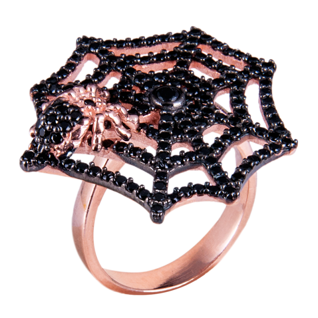 Rose-Gold-Plated-Sterling-Silver-Spider-Ring-516